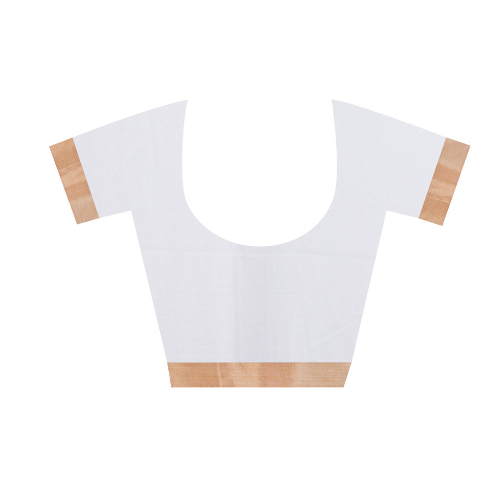 White Pure Cotton Souraovi_Hand Hand Loom Saree (675)